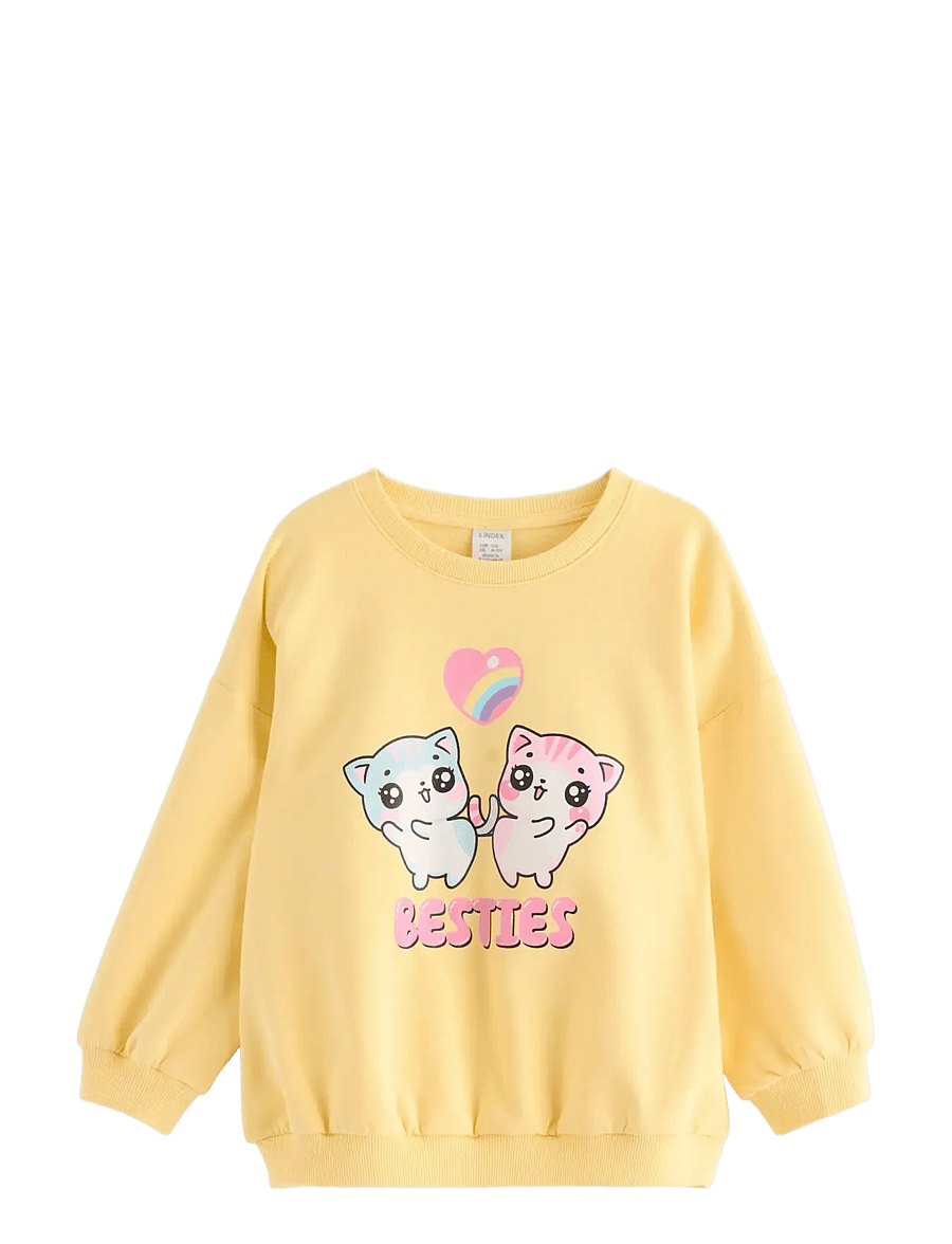 Lindex - Sweatshirt with brushed inside - sporta džemperi - light yellow - 1