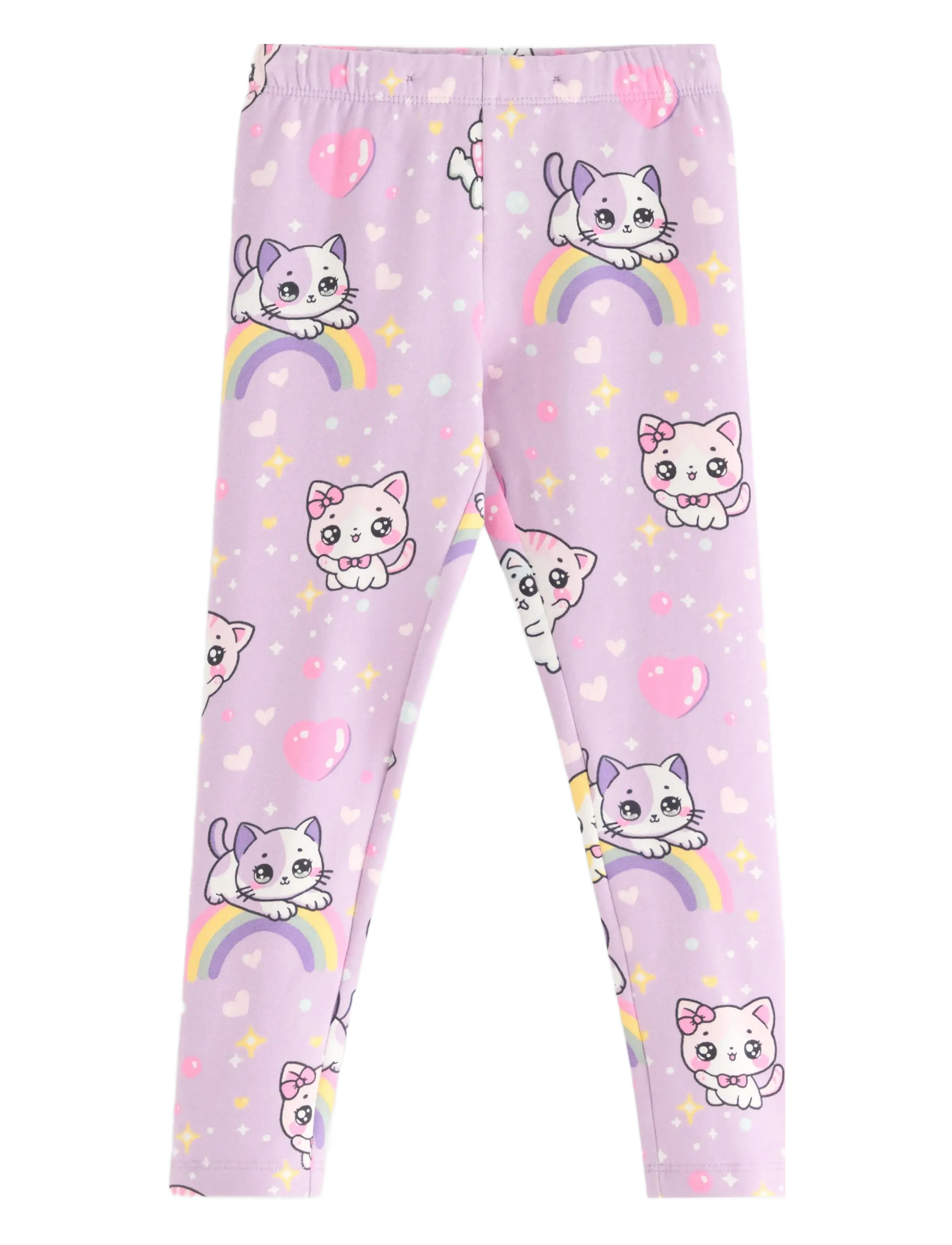 LINDEX Leggings Br Inside Aop Cats A Pink - 98 - Kinder