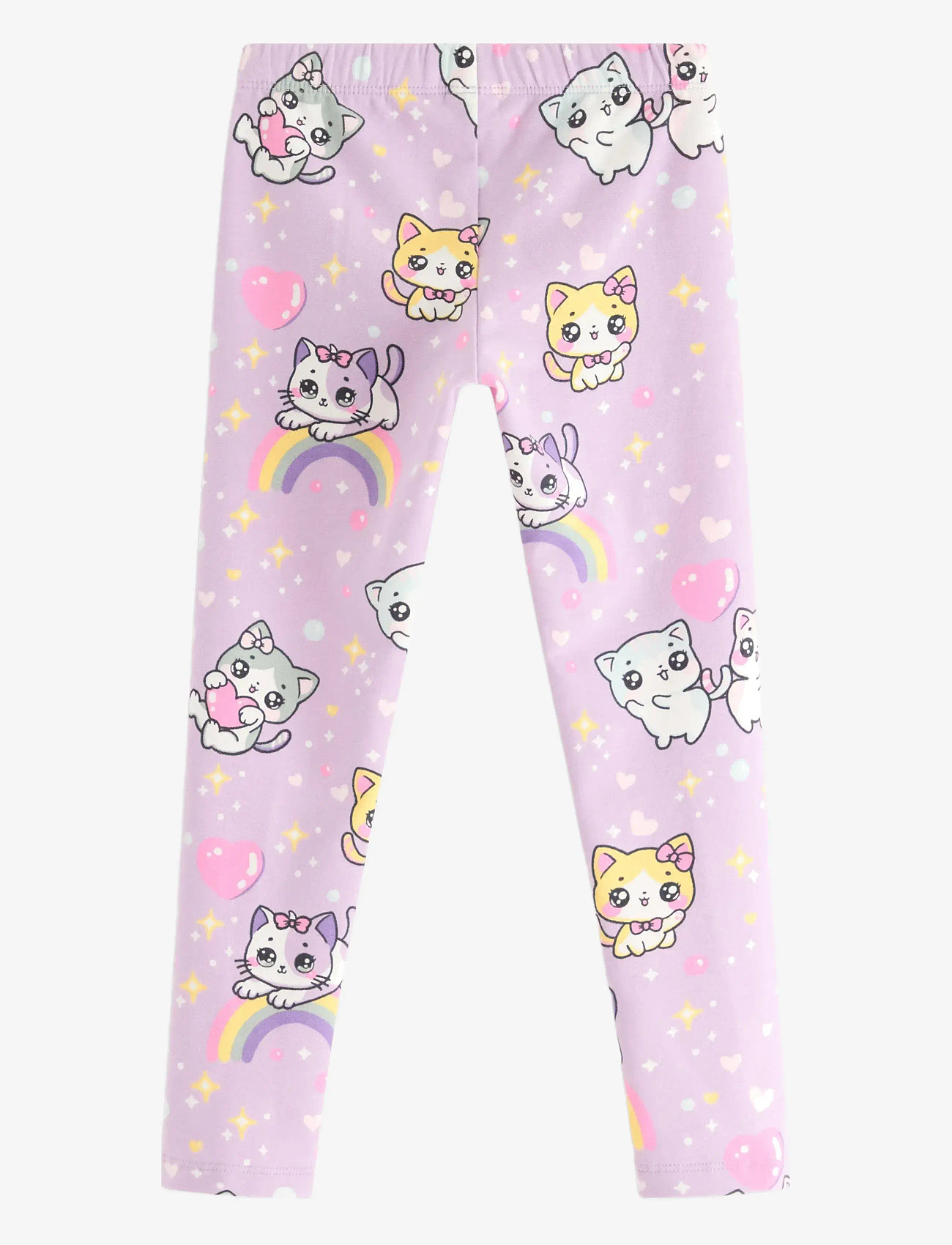 Lindex - Leggings br inside AOP cats a - leggings - light lilac - 2
