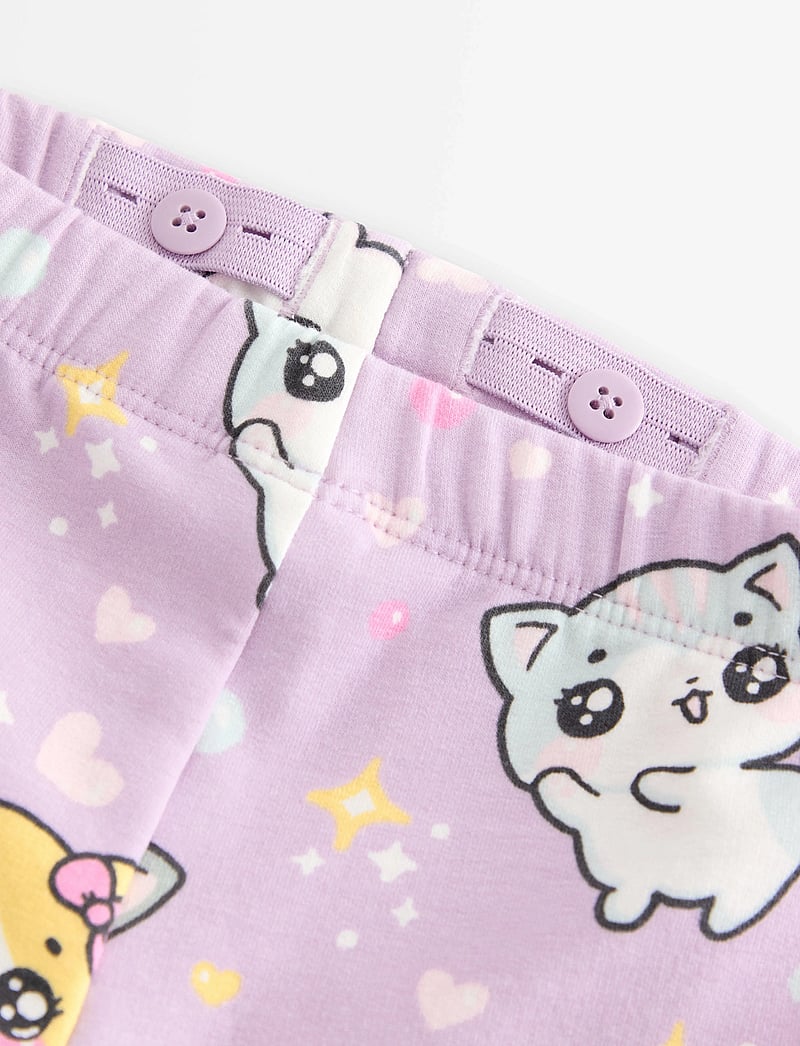 Lindex - Leggings br inside AOP cats a - leggings - light lilac - 5
