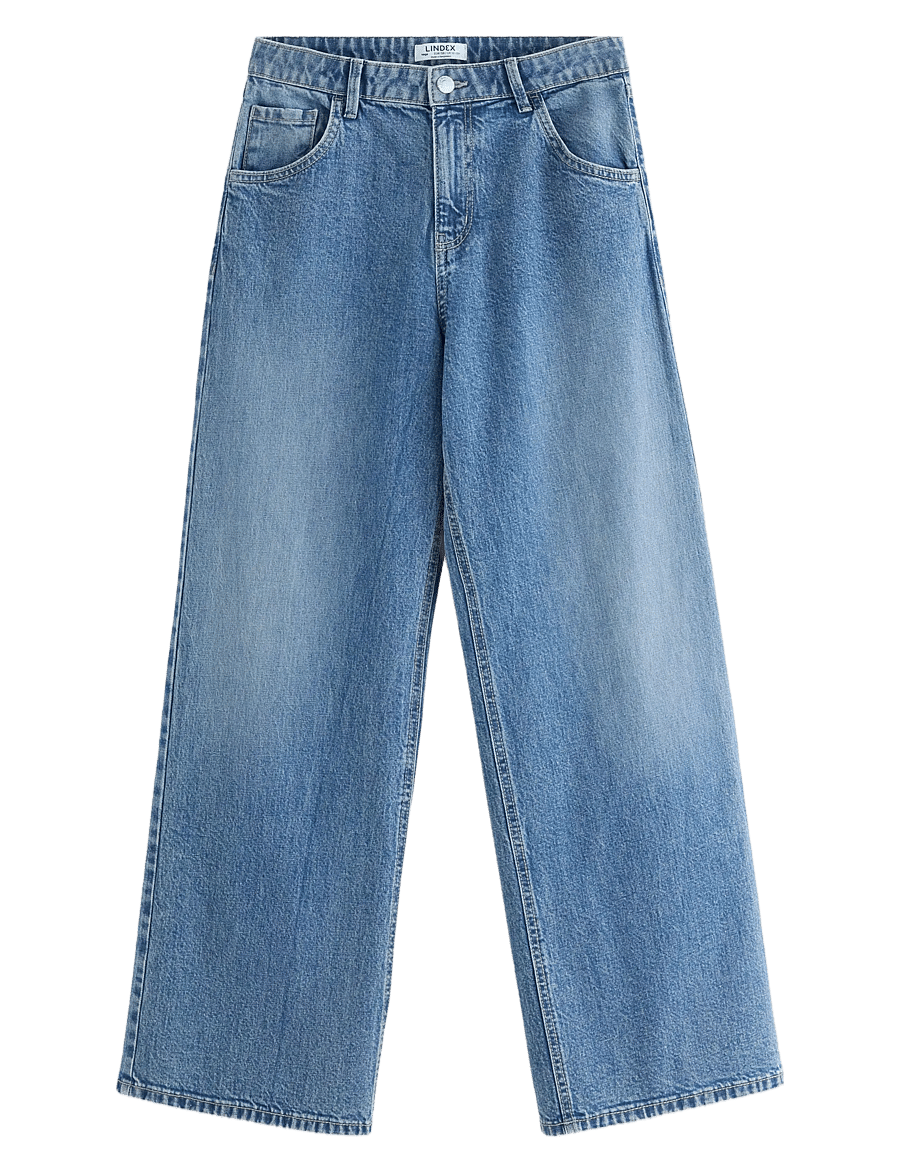 Lindex - Trousers denim Vega blue - platūs džinsai - denim blue - 1