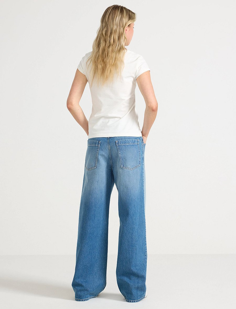 Lindex - Trousers denim Vega blue - platūs džinsai - denim blue - 3