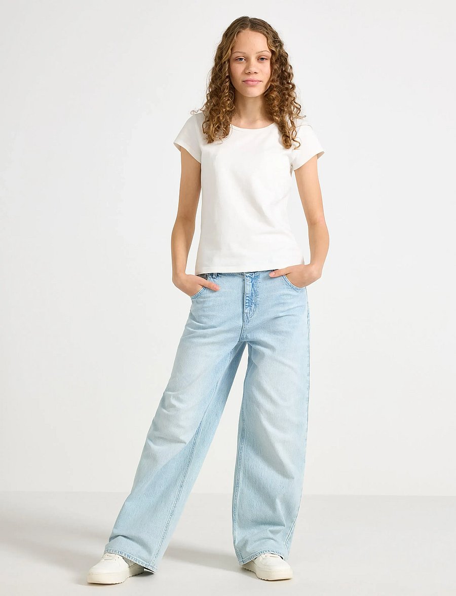 Lindex - Trousers denim Vega blue - jeans met wijde pijpen - light denim - 0