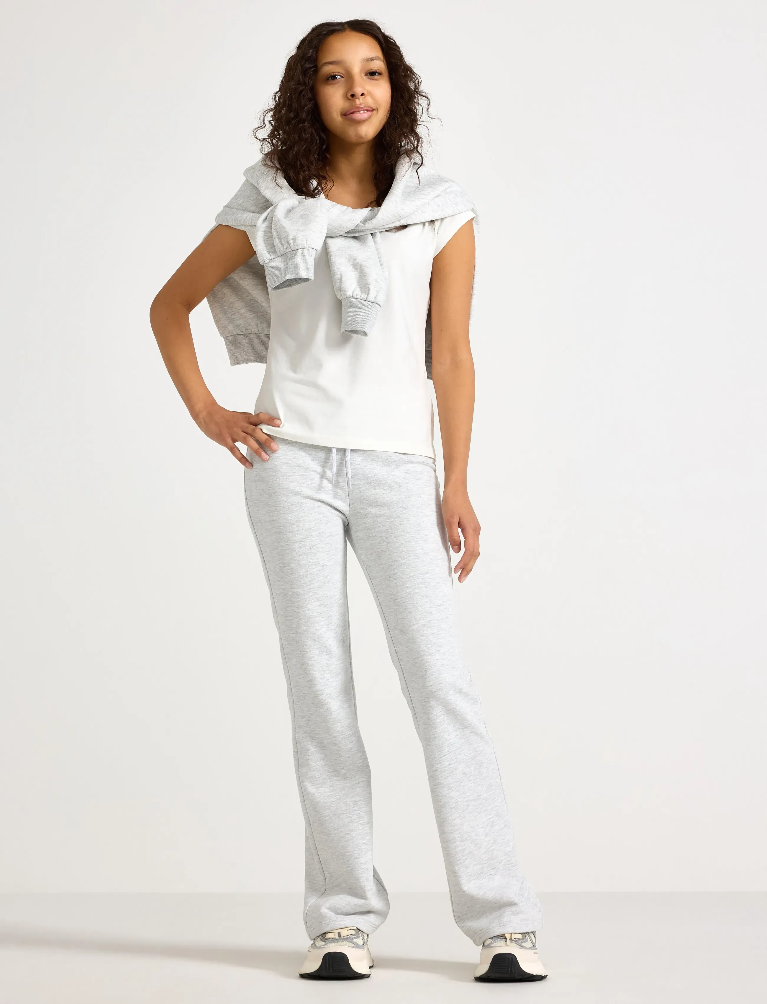 Lindex Trouser Jogger Flares, 134, Grey > Underdele, Dame