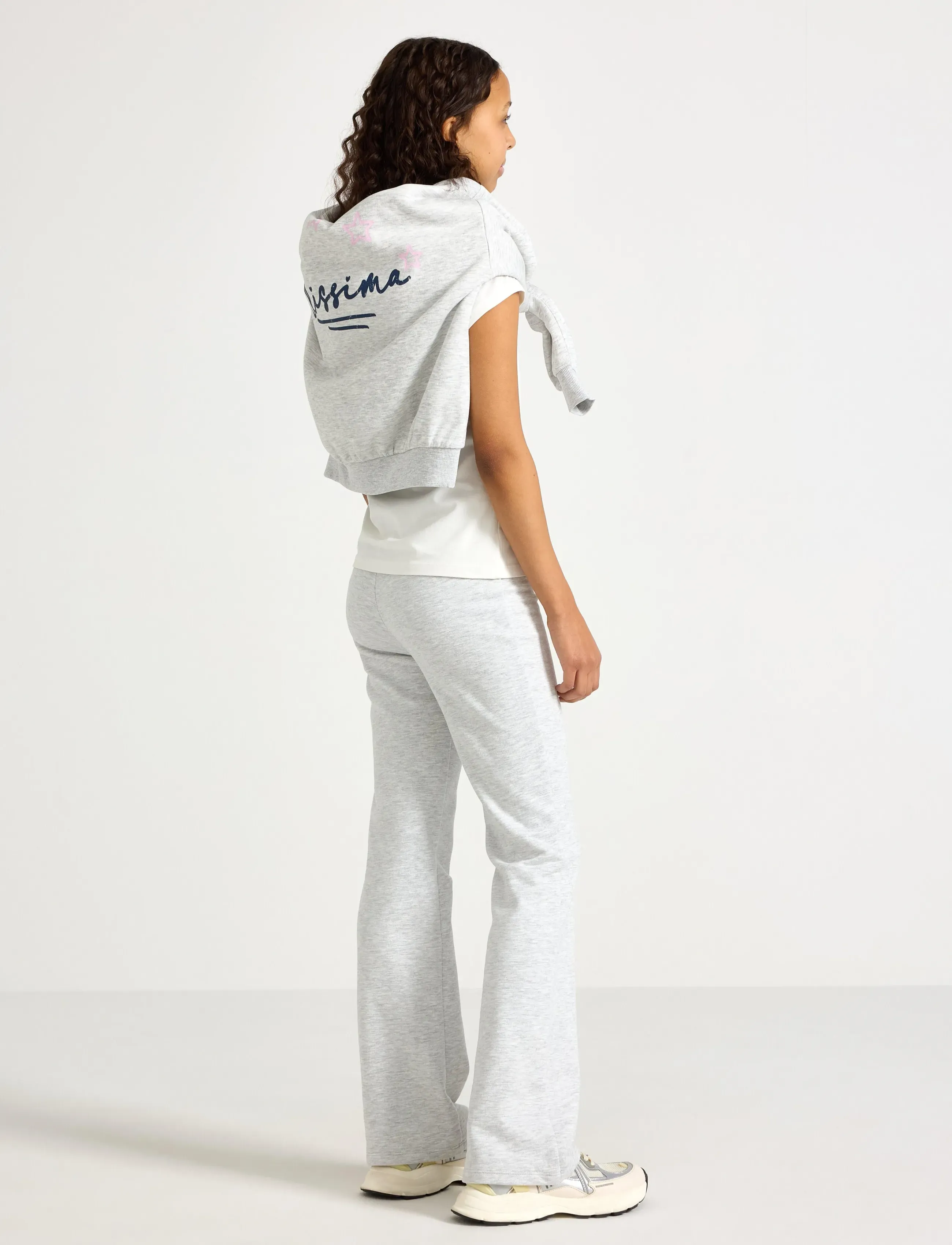 Lindex - Trouser jogger flares - sweatpants - light grey melange - 3