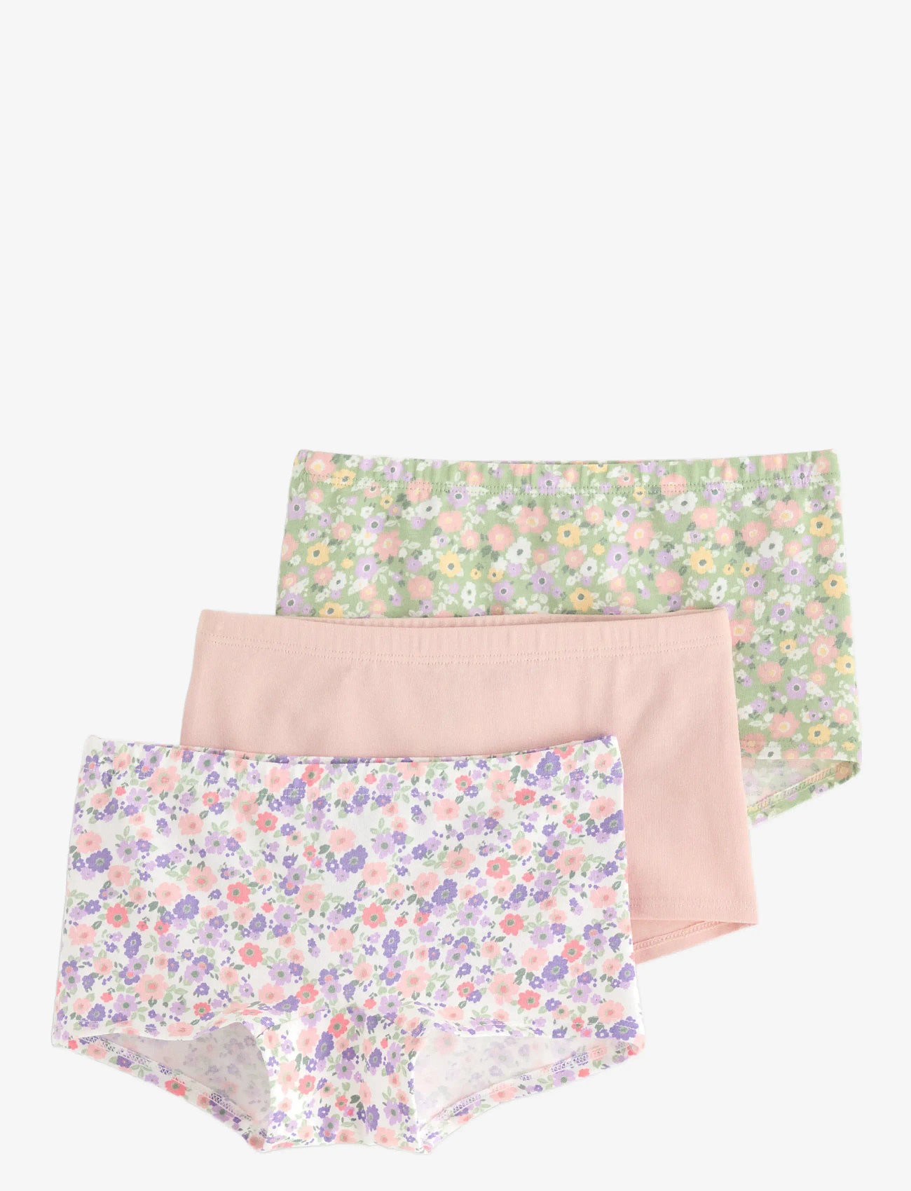 Lindex - Boxer 3p flower lib - trusser - light dusty green - 0