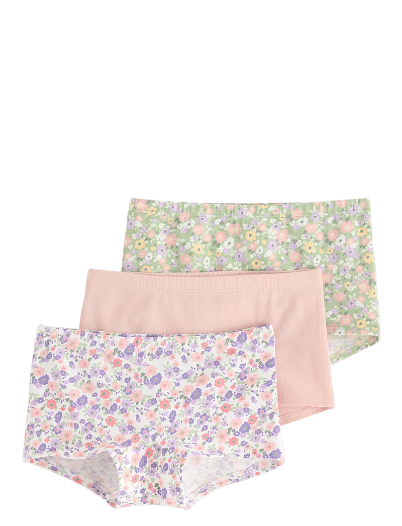 Lindex - Boxer 3p flower lib - trusser - light dusty green - 0