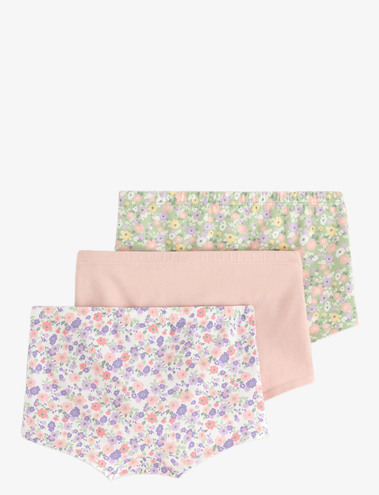 Lindex - Boxer 3p flower lib - trusser - light dusty green - 1