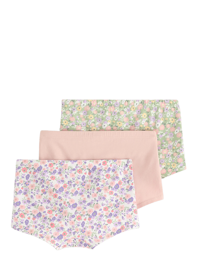 Lindex - Boxer 3p flower lib - trusser - light dusty green - 1