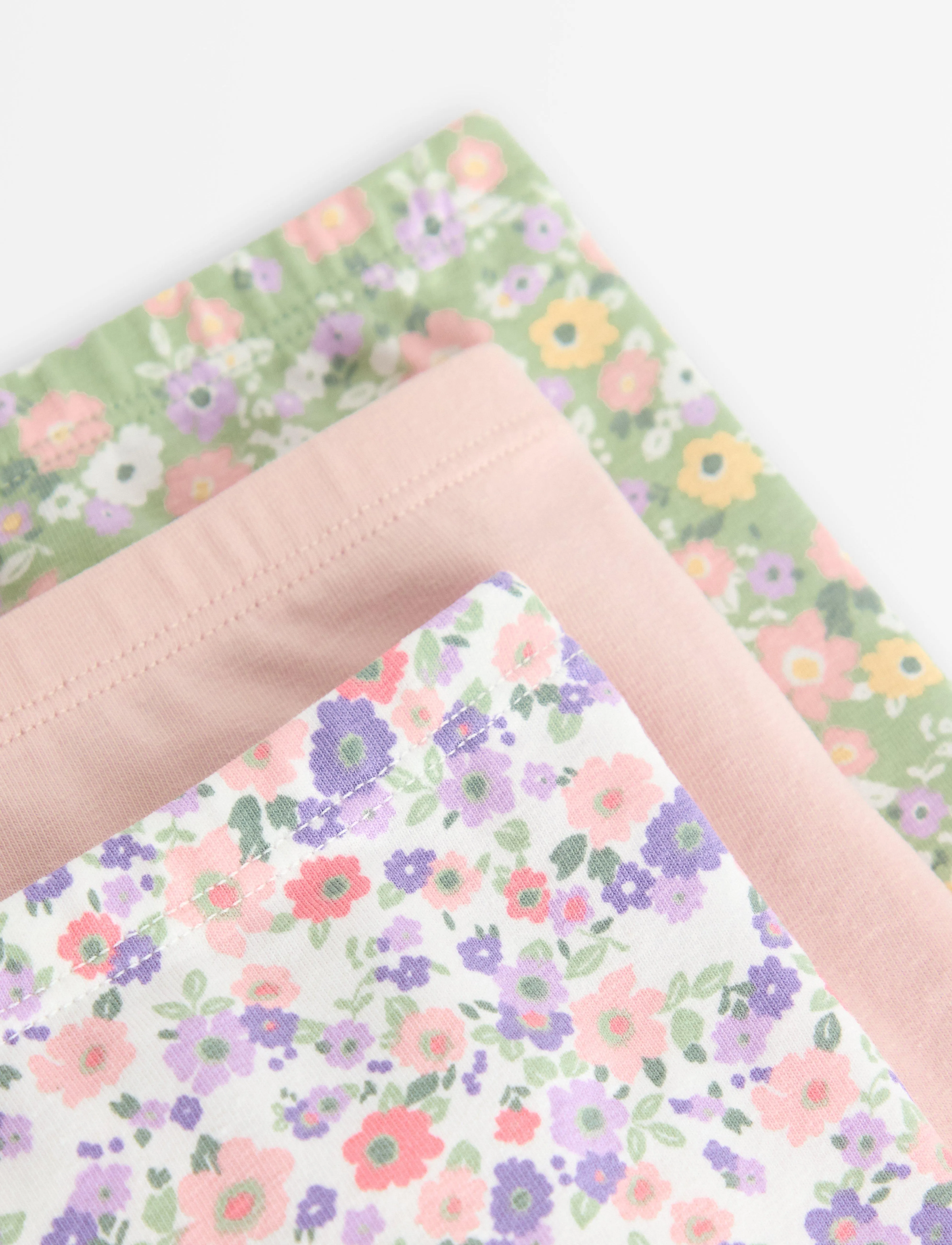 Lindex - Boxer 3p flower lib - unterteile - light dusty green - 2