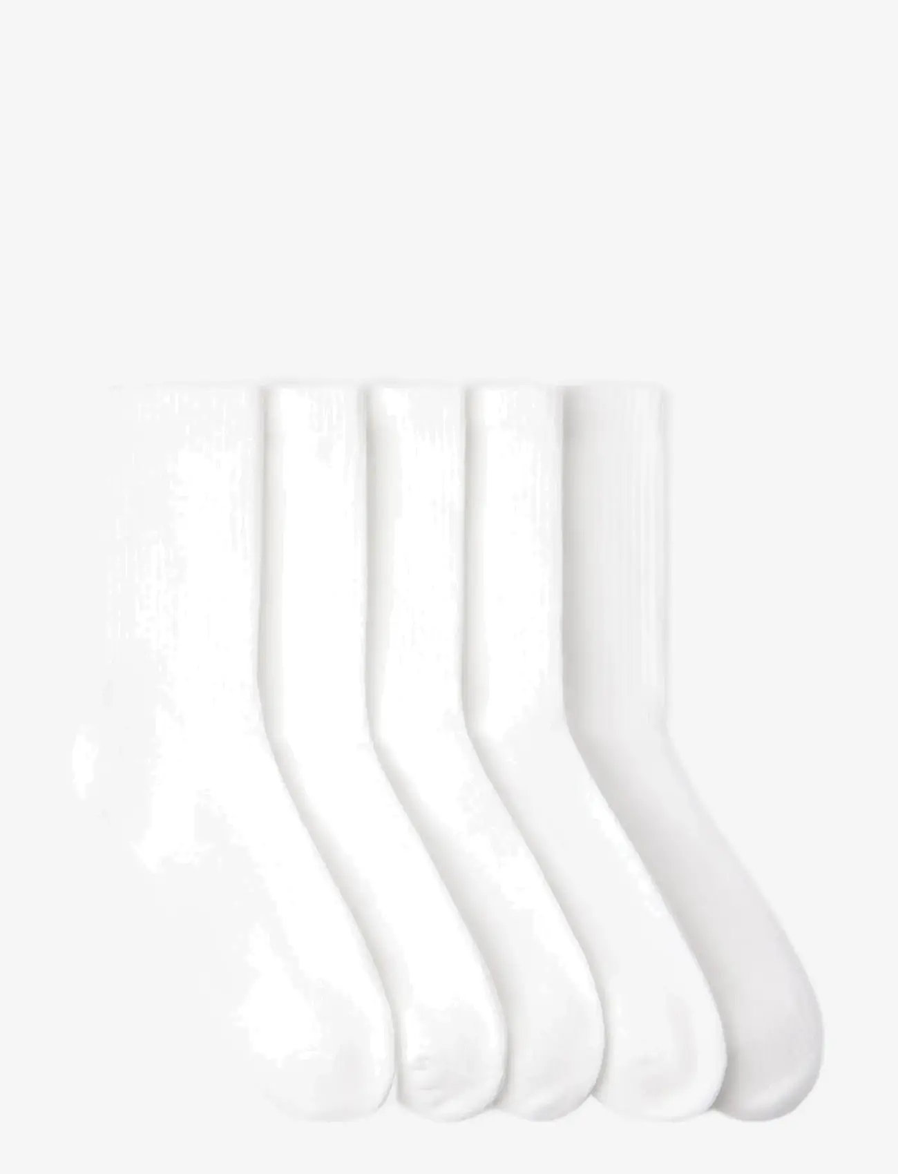 Lindex - Sock 5 pack solid sporty - sokid - white - 1