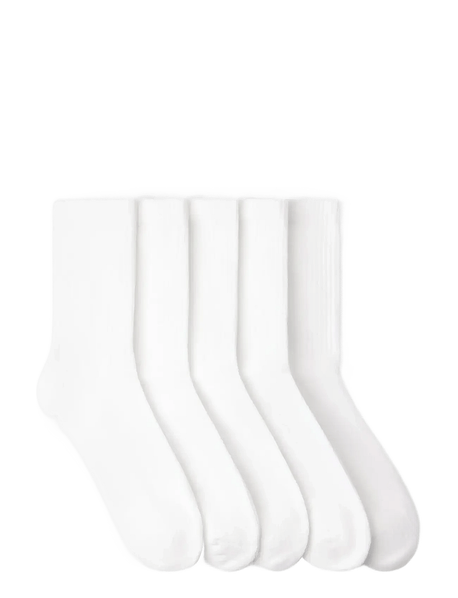 Lindex - 5-pack sporty socks - strømper - white - 1