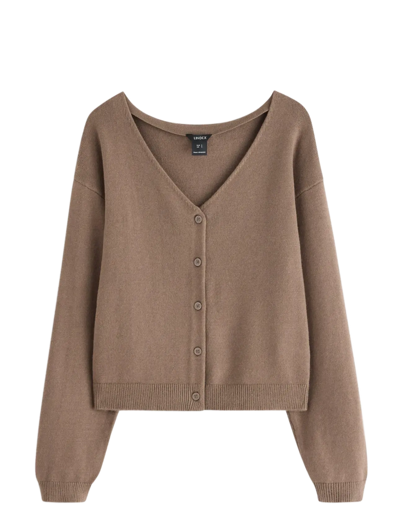 Strikket cardigan - BROWN