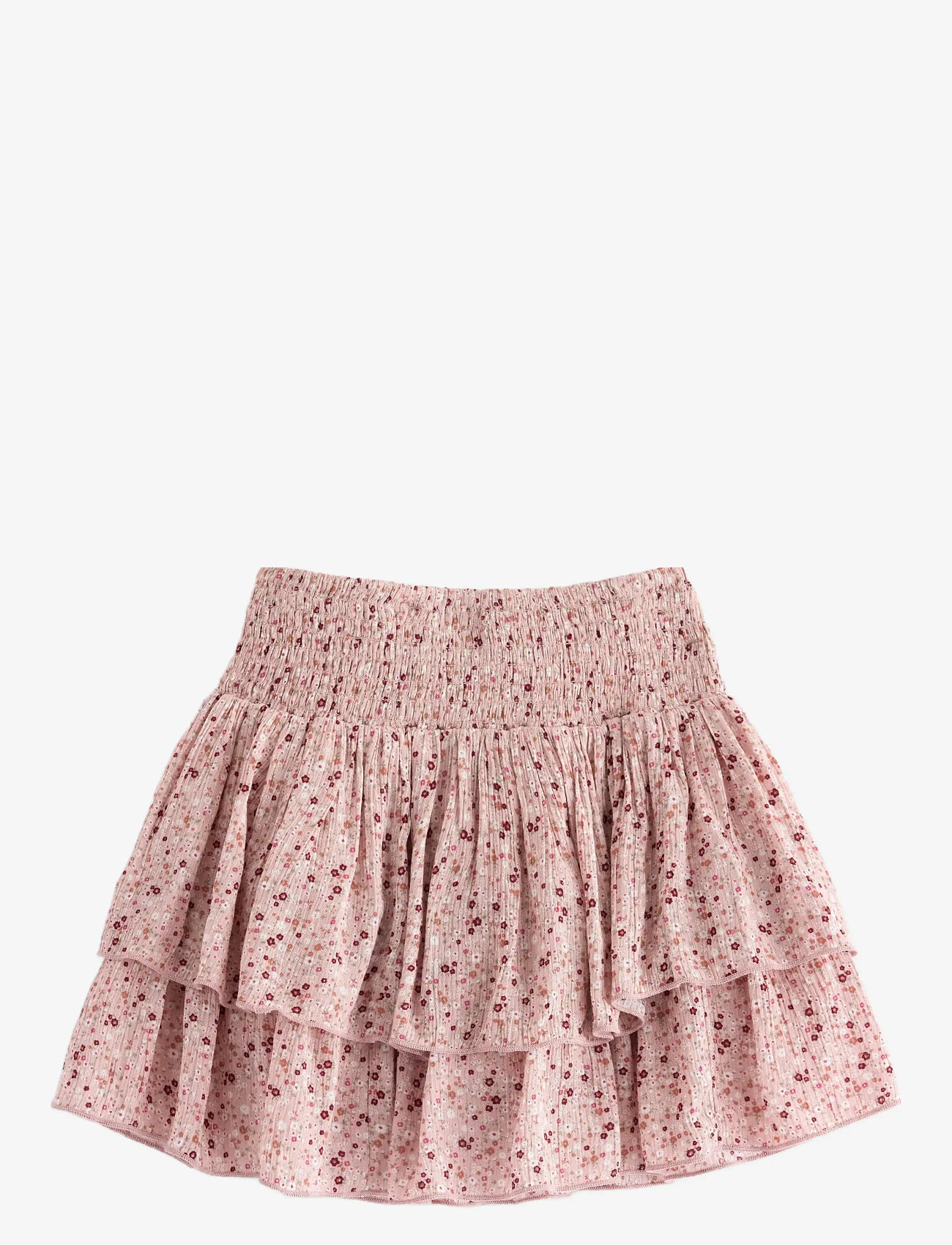 Lindex - Skirt flounce flower AOP - kurze röcke - dusty pink - 1