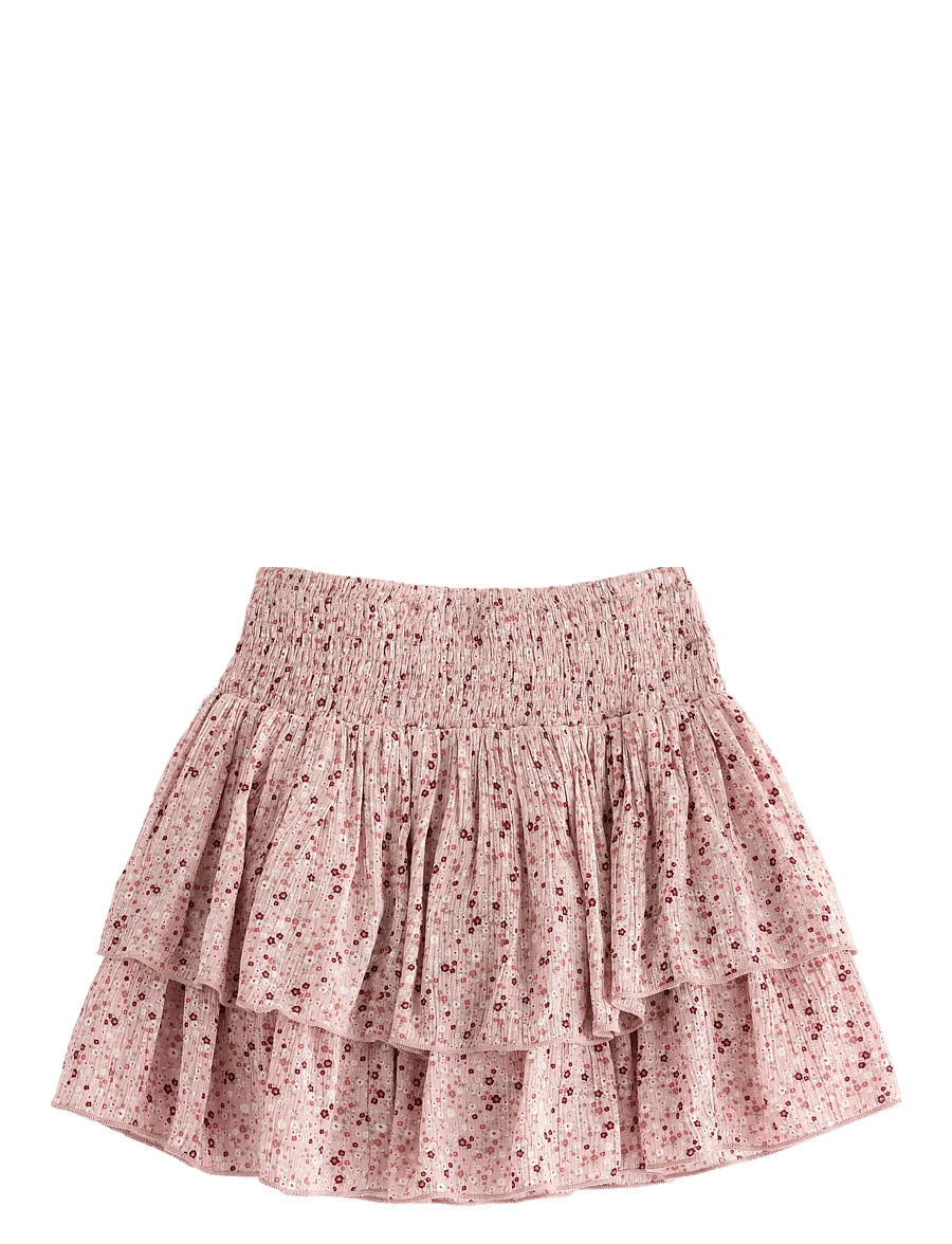 Lindex - Flounce skirt in viscose - kurze röcke - dusty pink - 1