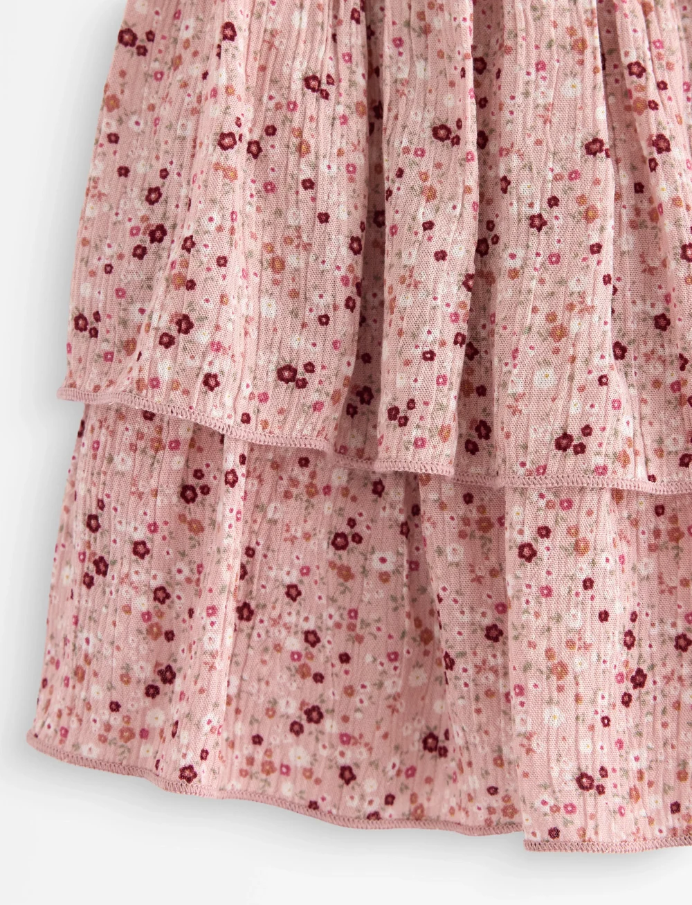Lindex - Skirt flounce flower AOP - miniseelikud - dusty pink - 5