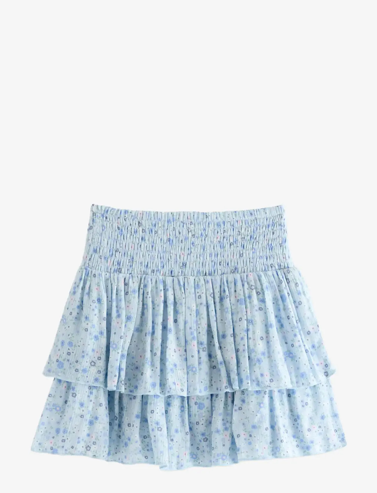 Lindex - Flounce skirt in viscose - korte nederdele - light blue - 1