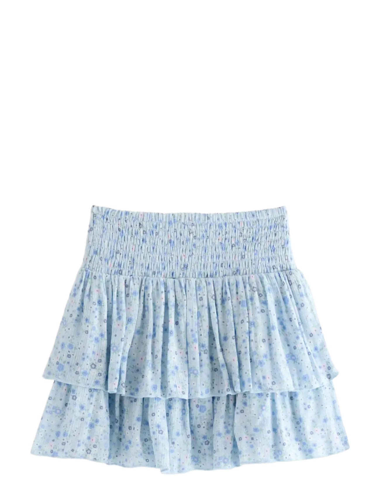 Lindex Skirt flounce flower AOP - Röcke - LIGHT BLUE / blue