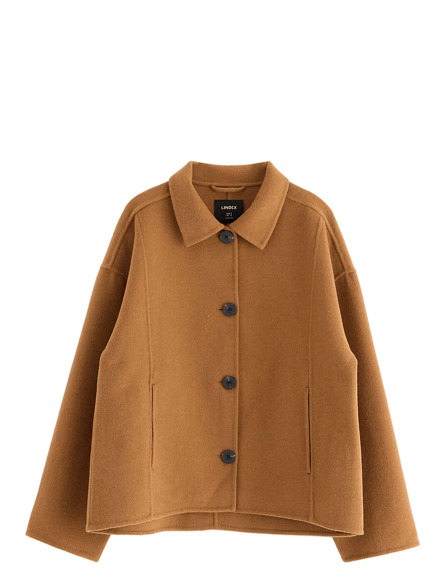 Lindex - Jakke i ullblanding - overshirts - camel - 1
