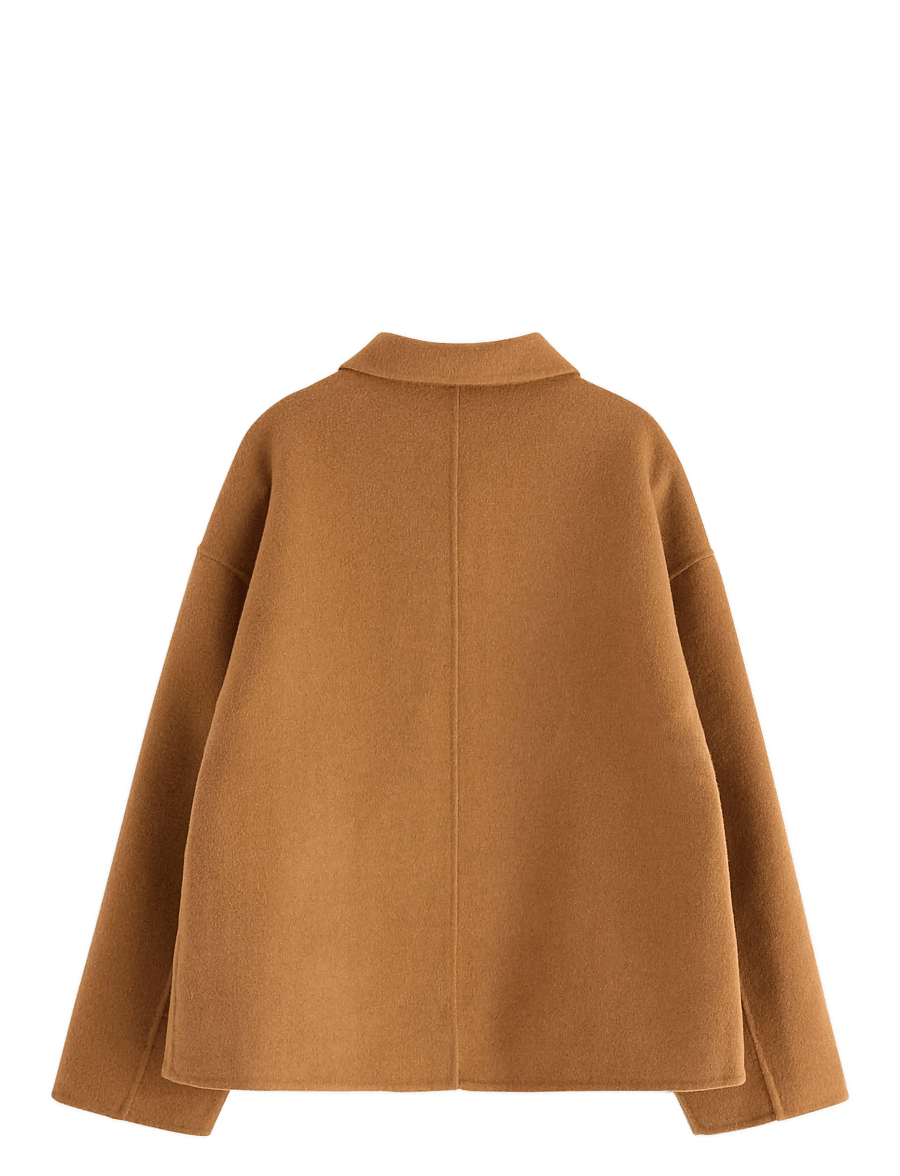 Lindex - Jakke i ullblanding - overshirts - camel - 2