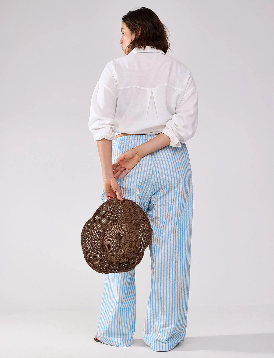 Lindex - Trousers Livia - bukser med lige ben - blue - 3