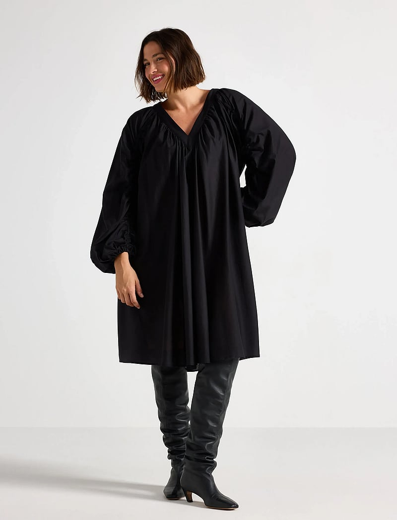 Lindex - Dress Caitlyn - midiklänningar - black - 0