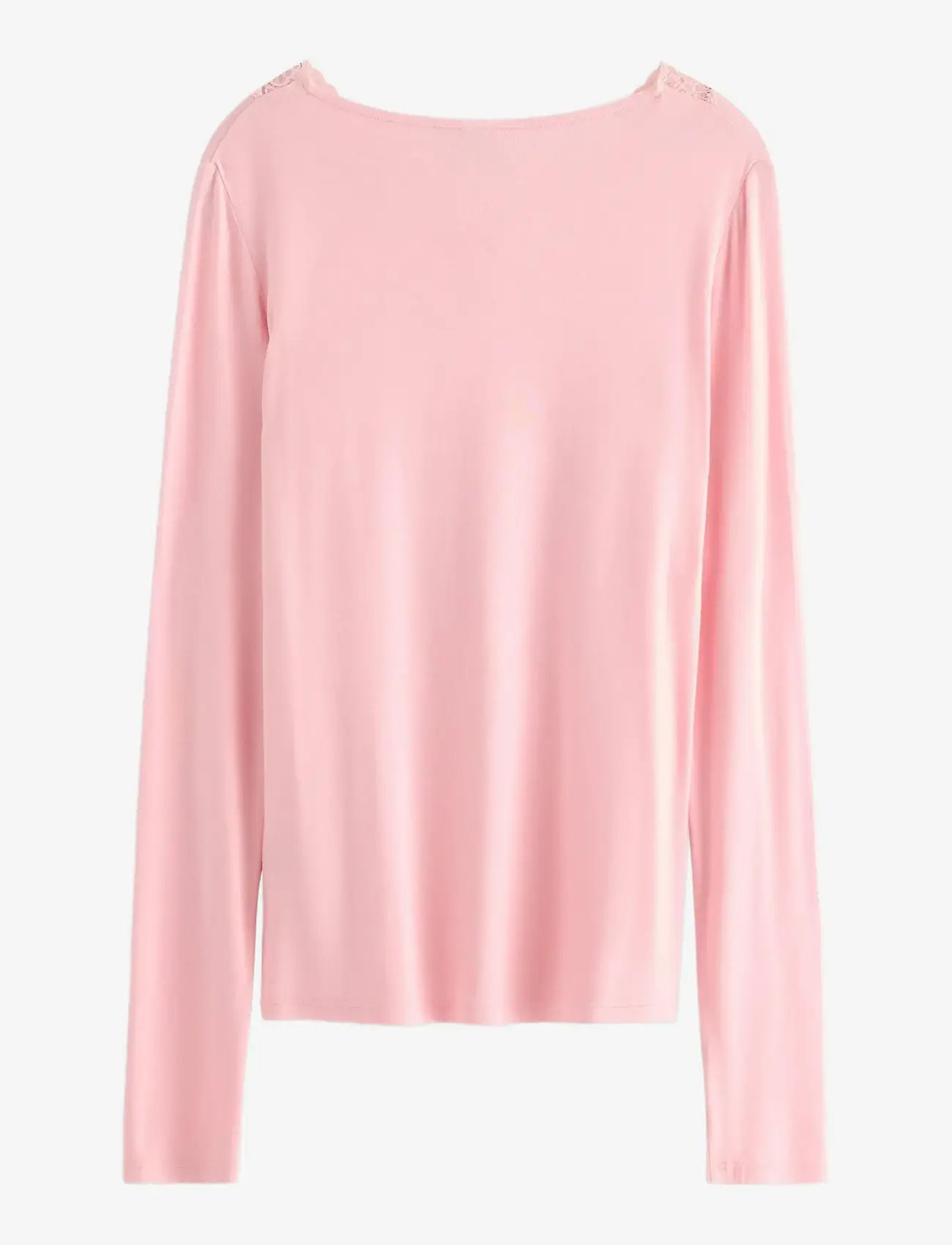 Lindex - Top viscose with lace - langærmede t-shirts - light pink - 2