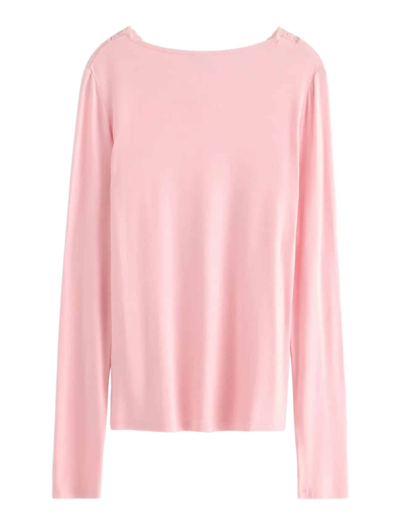 Lindex - Top viscose with lace - t-krekli ar garām piedurknēm - light pink - 2