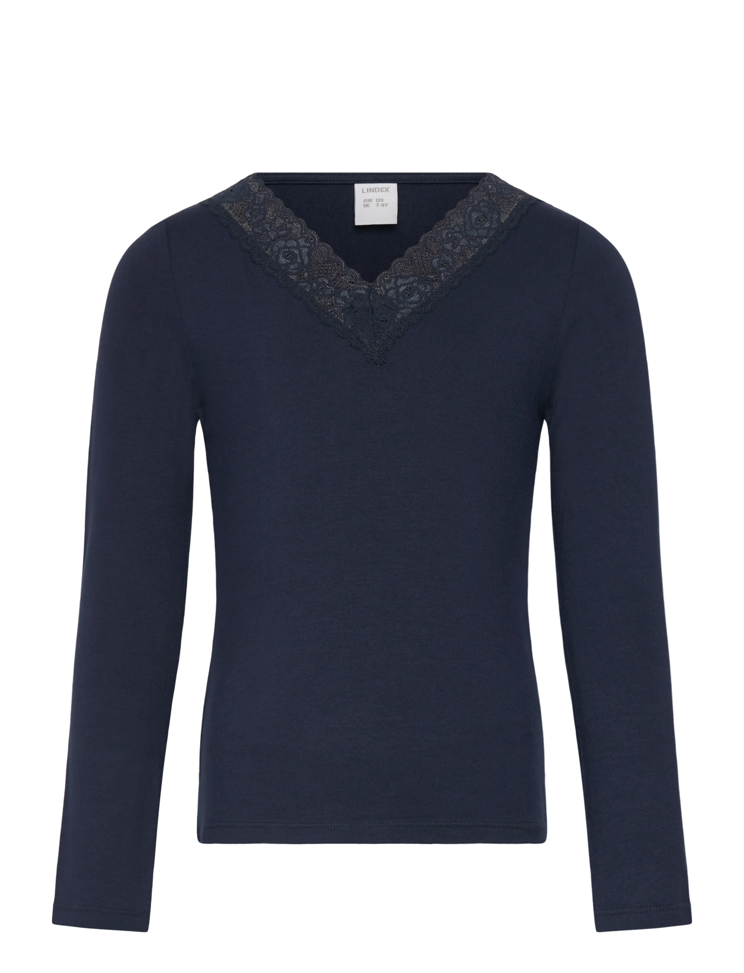 Top viscose with lace - NAVY