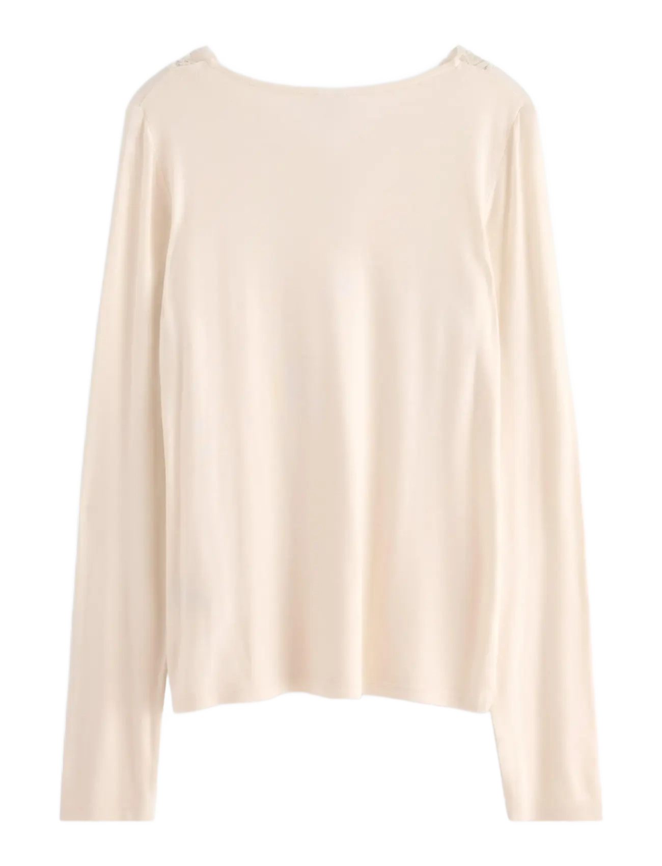 Lindex - Top viscose with lace - langärmelig - off white - 2