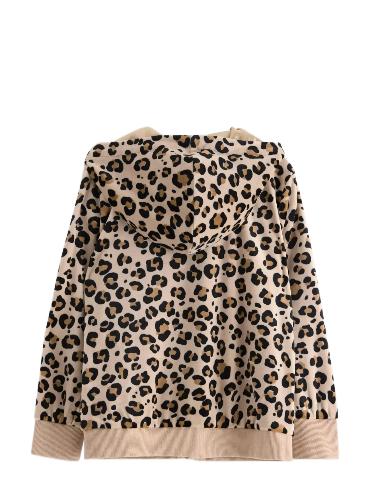 Lindex - Hoodie in velour - hættetrøjer - beige - 2