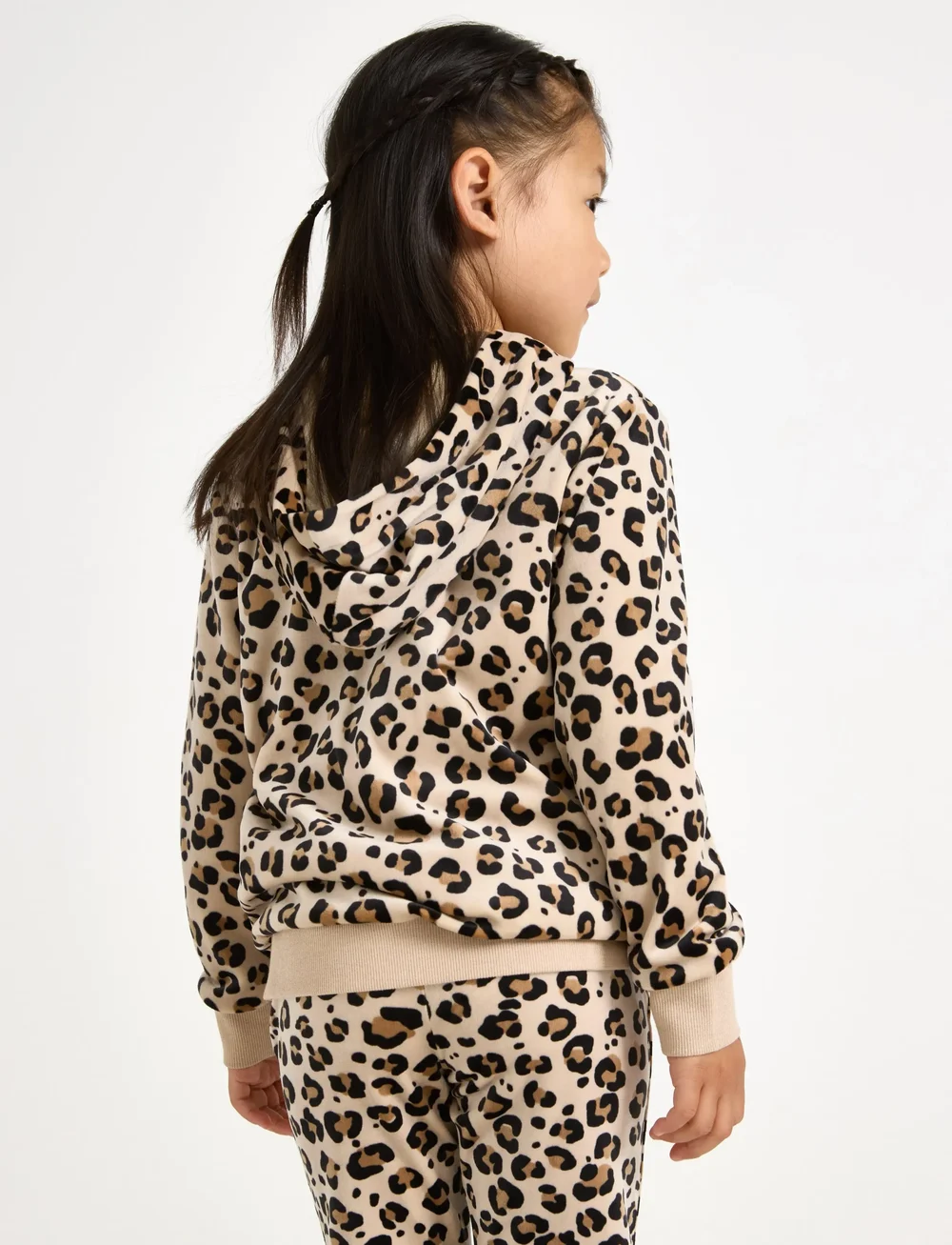 Lindex - Hoodjacket velour AOP leo - hettegensere - beige - 3