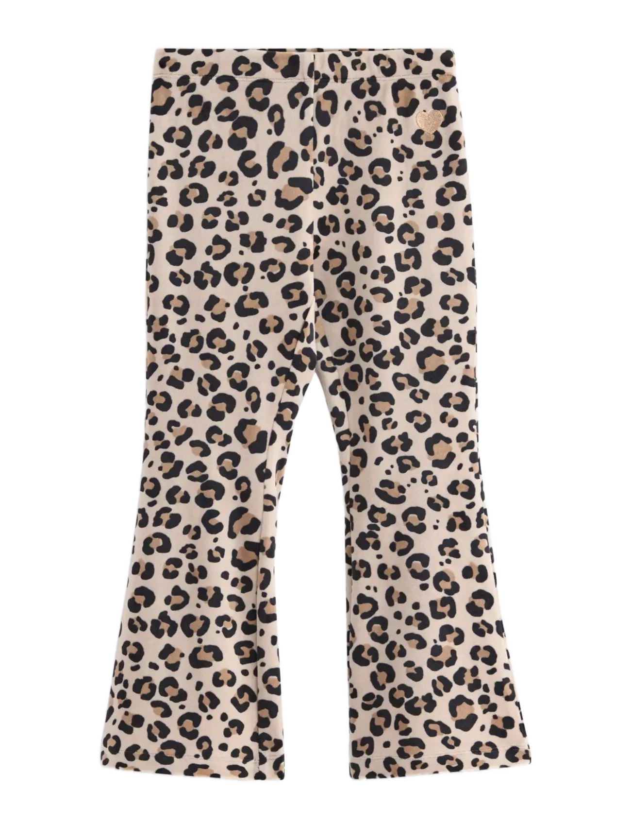 Lindex - Leggings flare velour AOP leo - beebipüksid - beige - 1
