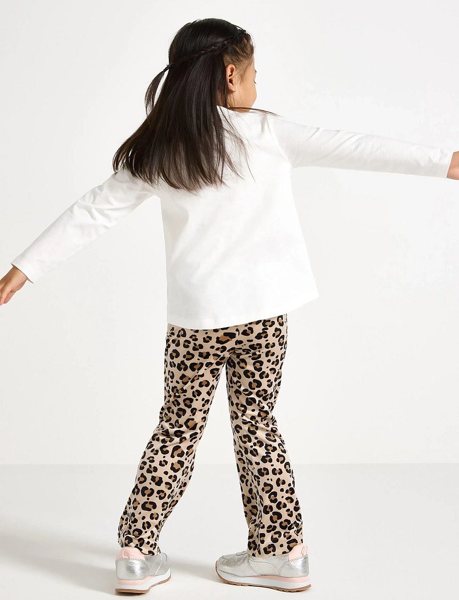 Lindex - Flared leggings in velour - babyhosen - beige - 3