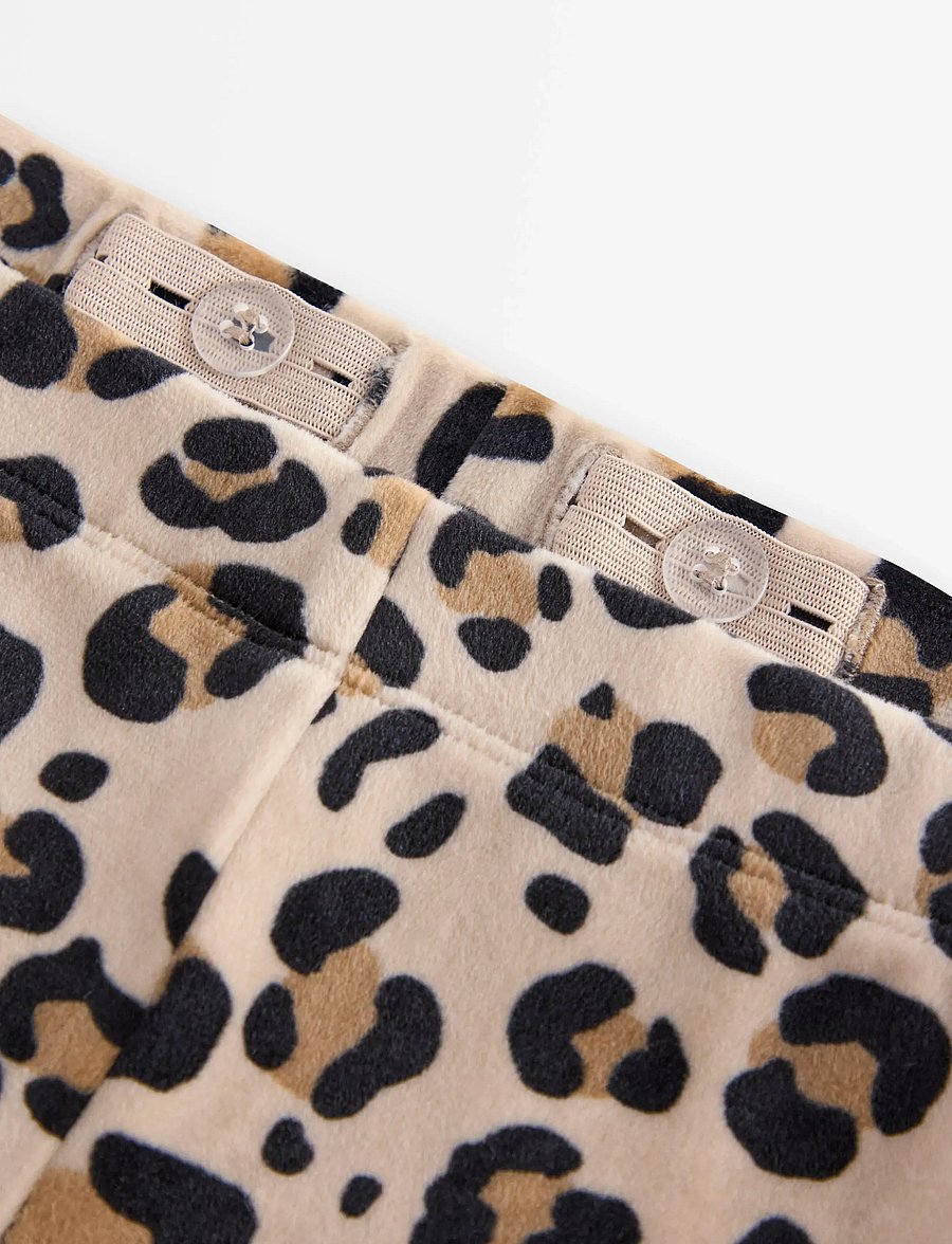 Lindex - Flared leggings in velour - babyhosen - beige - 5