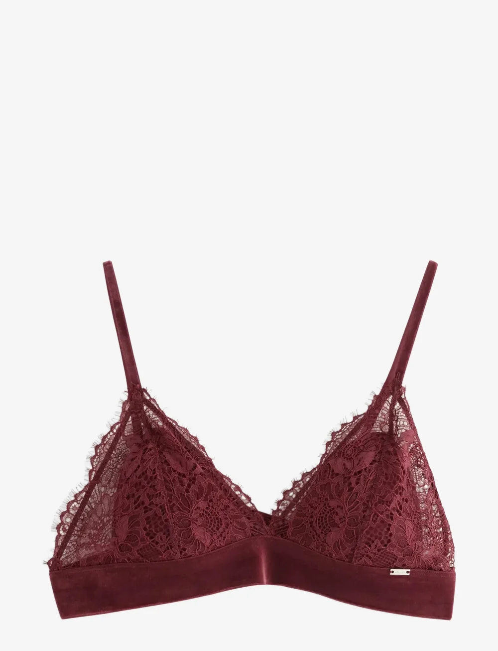 Lindex - Bra Nora Triangle bralette Vel - bralette - dark dusty red - 1