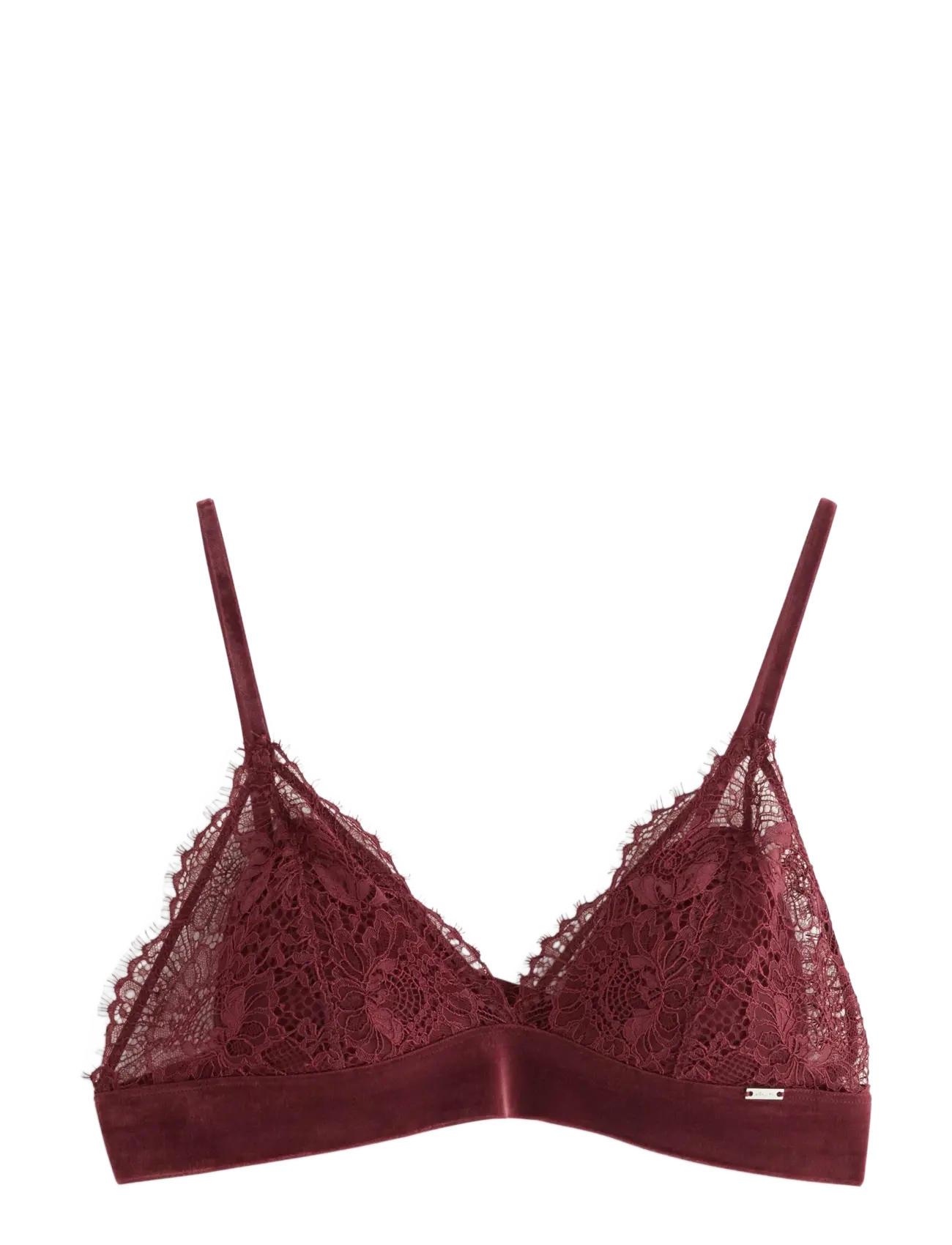 Lindex Bra Nora Triangle bralette Vel - Apakšveļa - DARK DUSTY RED / burgundy