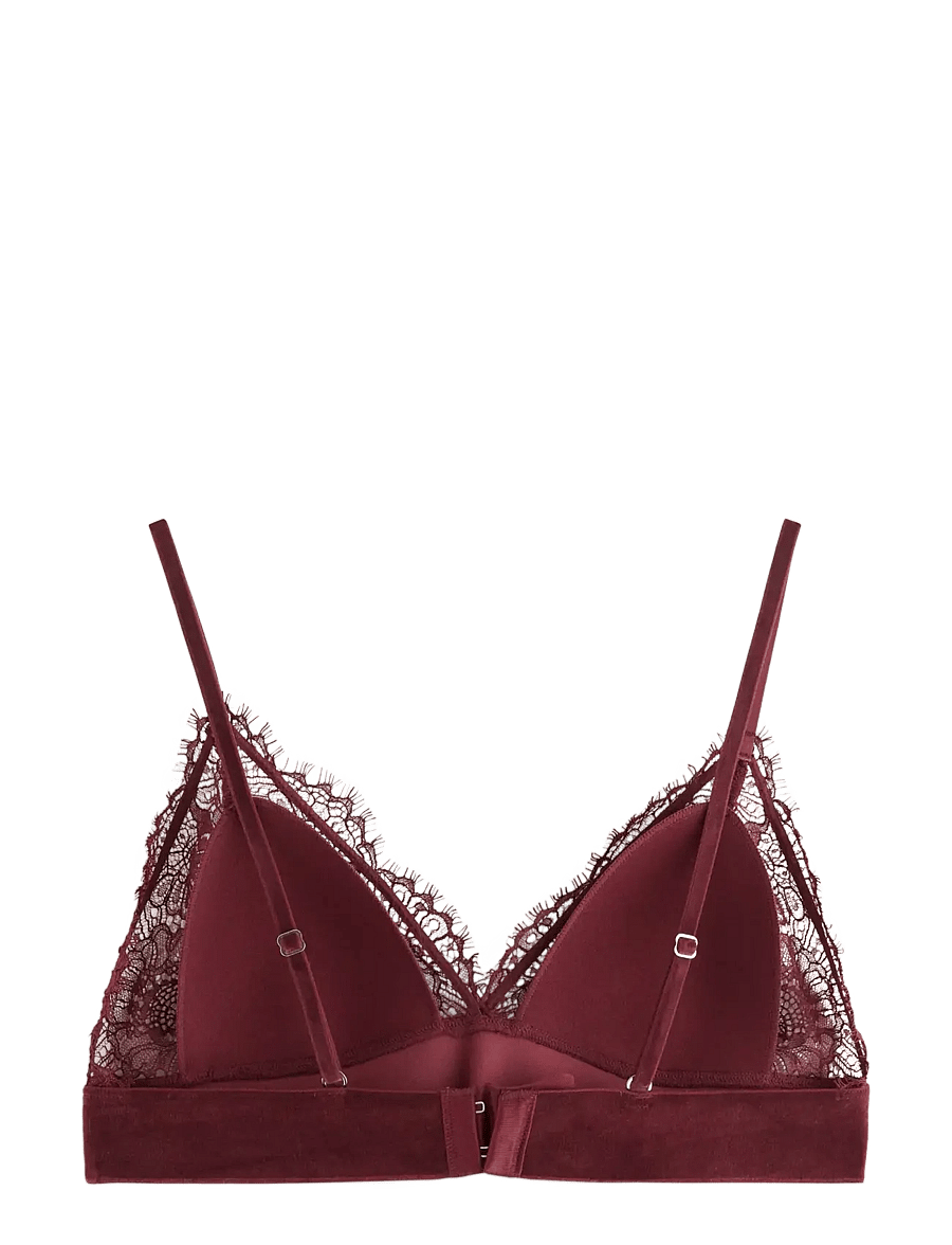 Lindex - Bra Nora Triangle bralette Vel - rinnahoidja - dark dusty red - 2