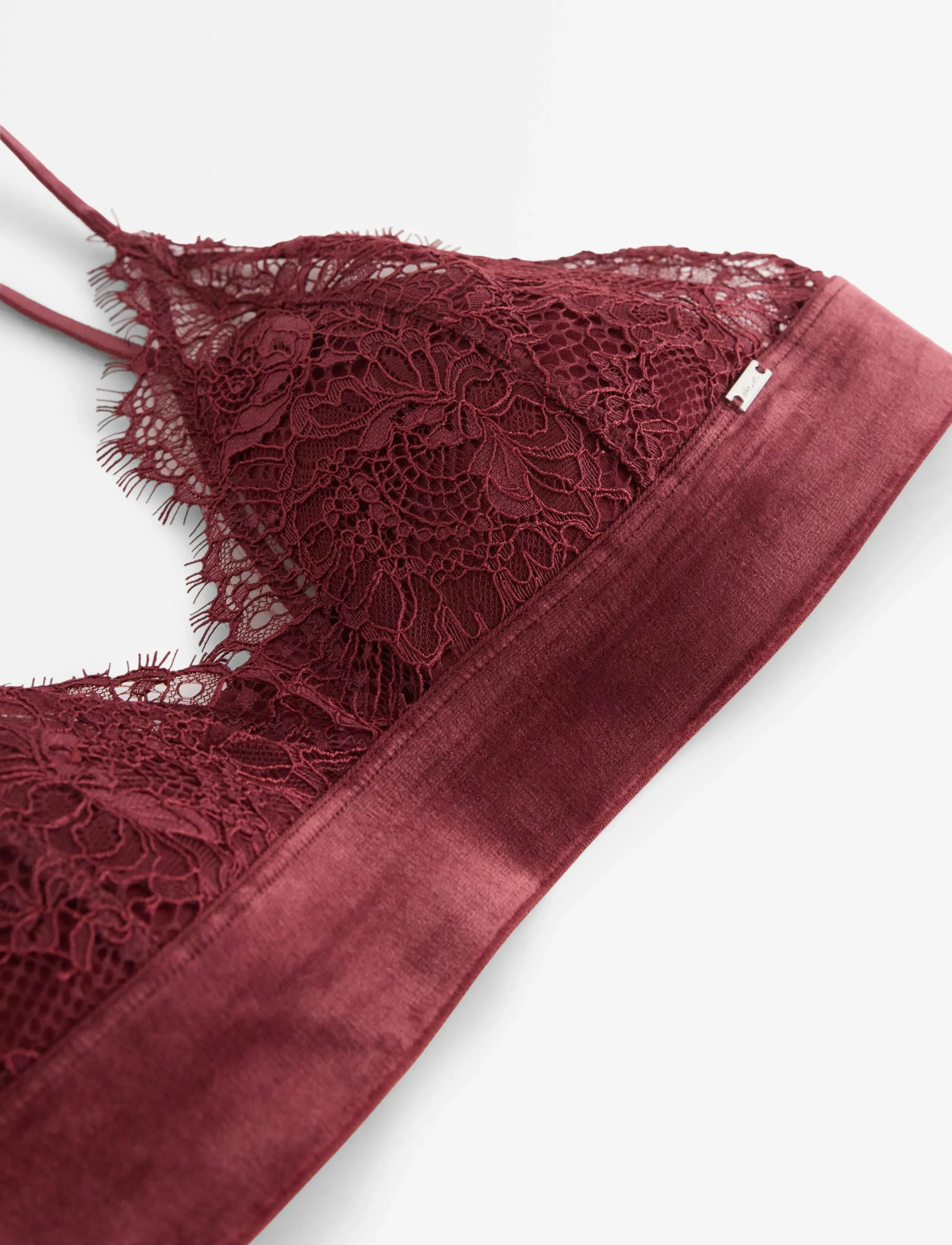Lindex - Bra Nora Triangle bralette Vel - rinnahoidja - dark dusty red - 5