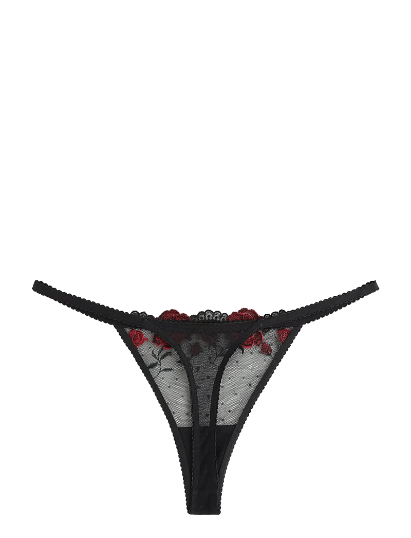 Lindex - Brief Thong Low Belle - string - black - 2