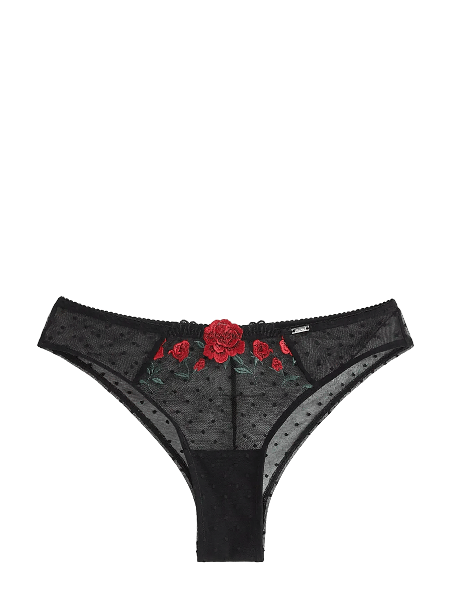Lindex - ella m – brazilian truse - brazilian slips - black - 1