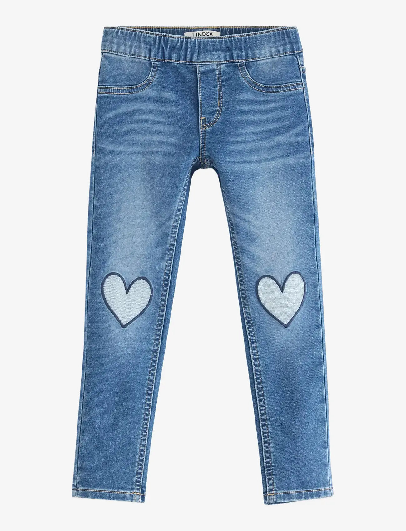 Lindex - Trousers denim Sara heart knee - regular jeans - denim - 1