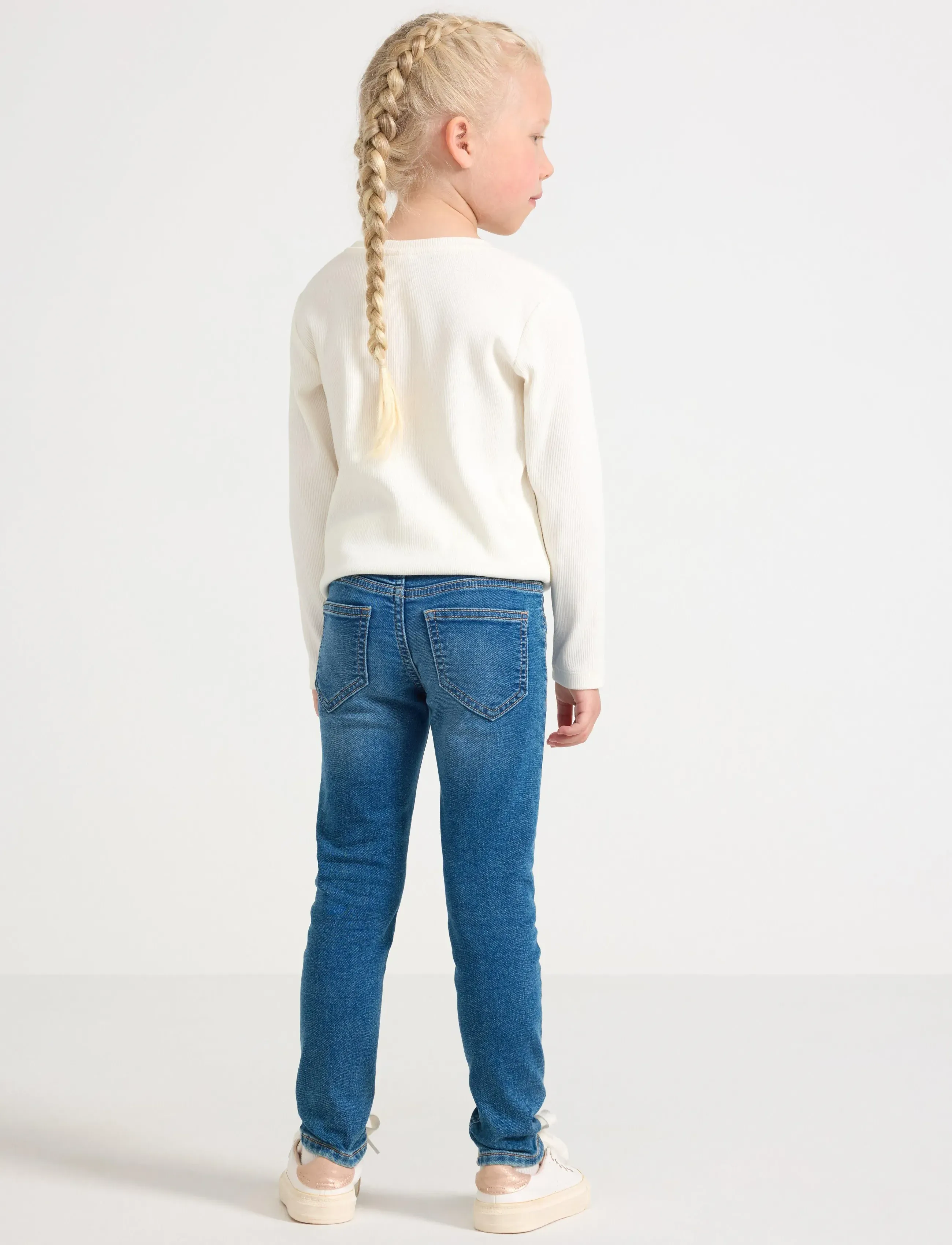 Lindex - Trousers denim Sara heart knee - regular jeans - denim - 3
