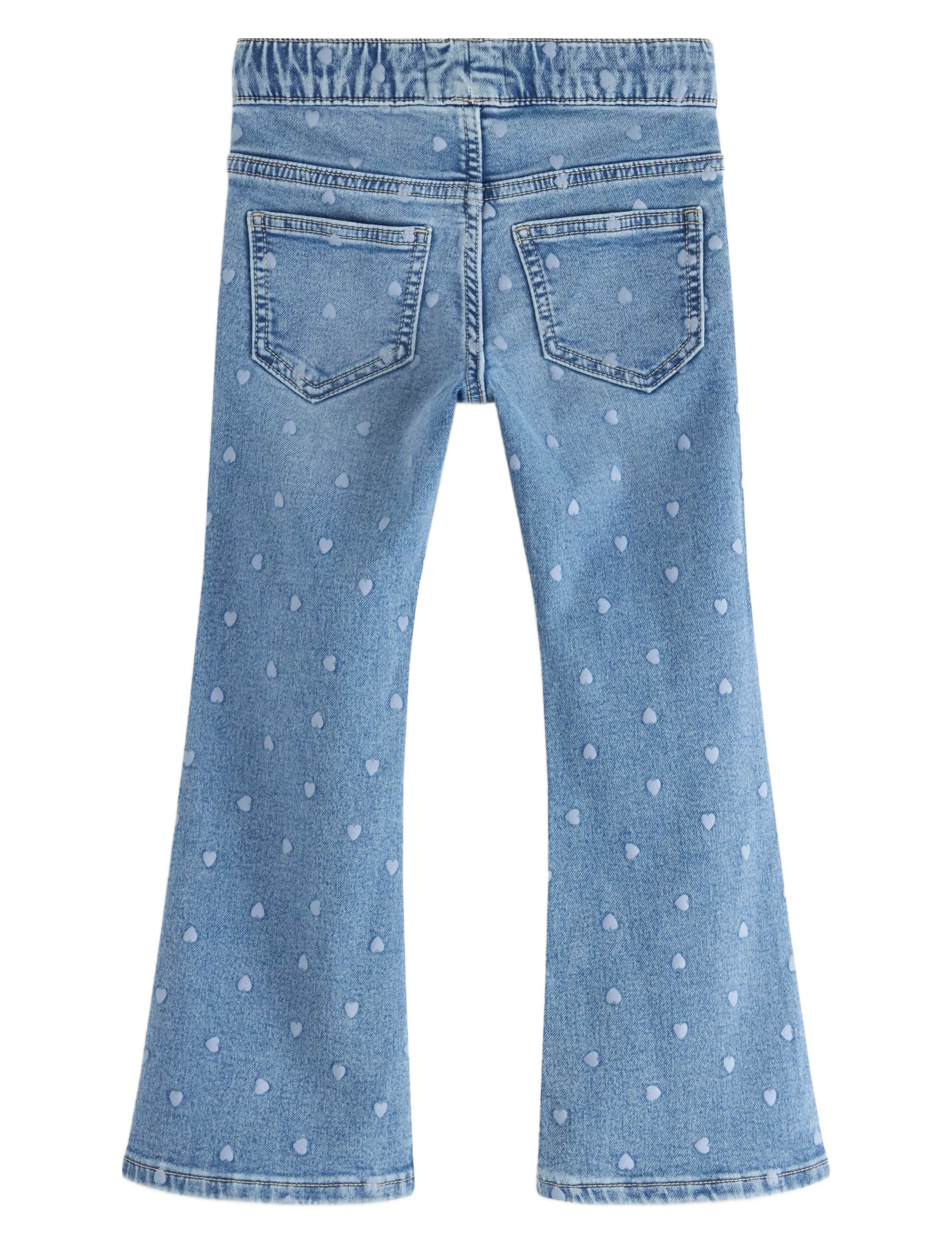 Lindex - FREJA Flared leg jeans with hearts - bootcut jeans - denim blue - 2