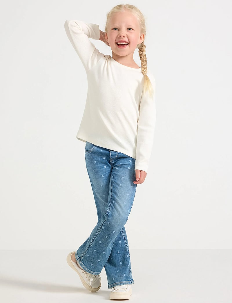 Lindex - Trousers denim Freja jersey He - bootcut jeans - denim blue - 0