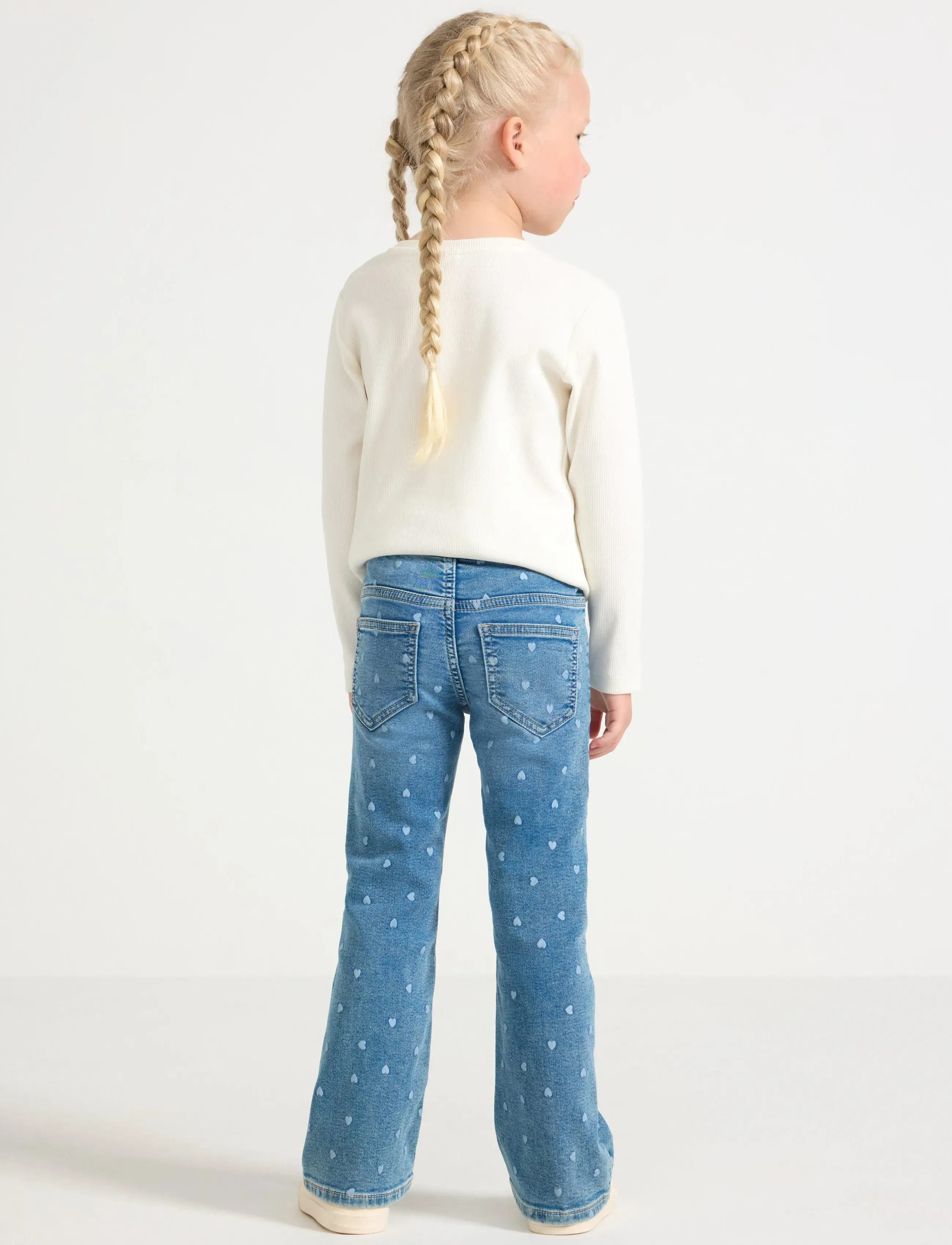 Lindex - FREJA Flared leg jeans with hearts - bootcut jeans - denim blue - 3