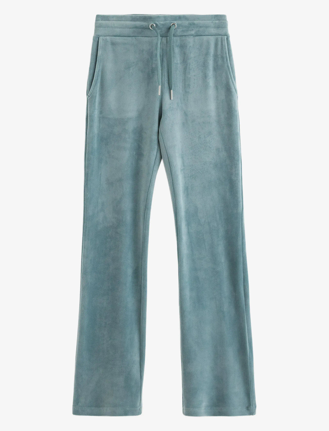 Lindex - trousers velour - mjukisbyxor - dusty aqua - 1