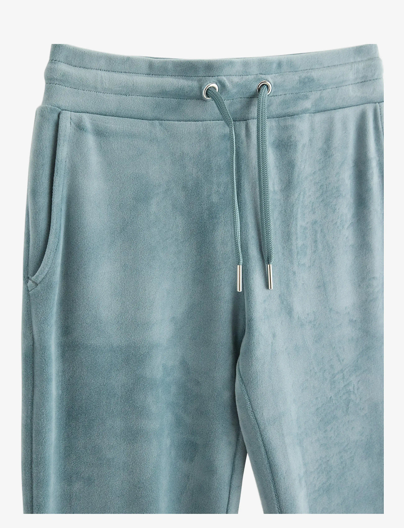 Lindex - trousers velour - mjukisbyxor - dusty aqua - 2