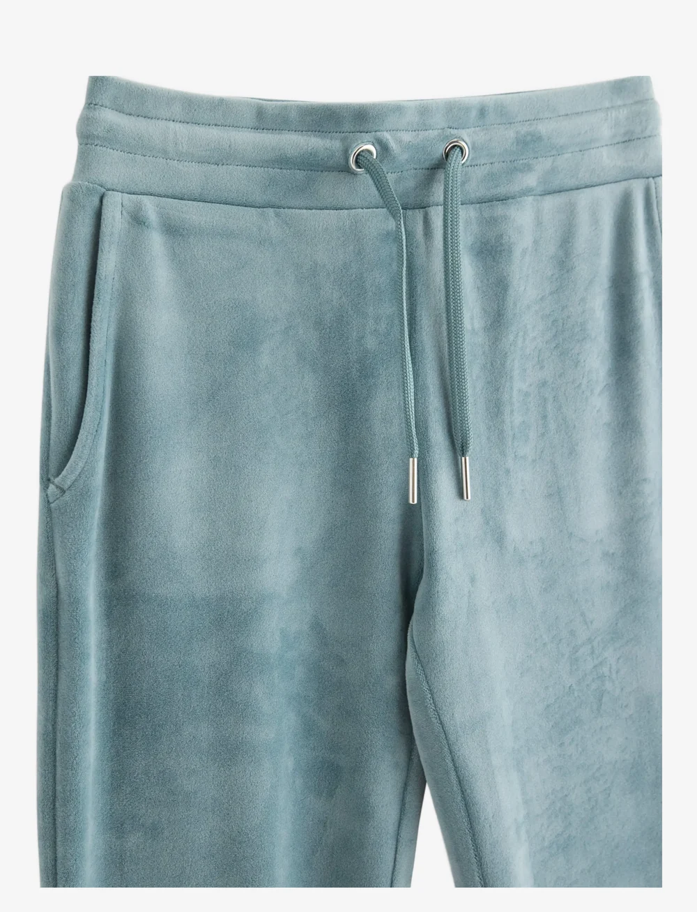 Lindex - Utsvängda byxor i velour - jogginghosen - dusty aqua - 2