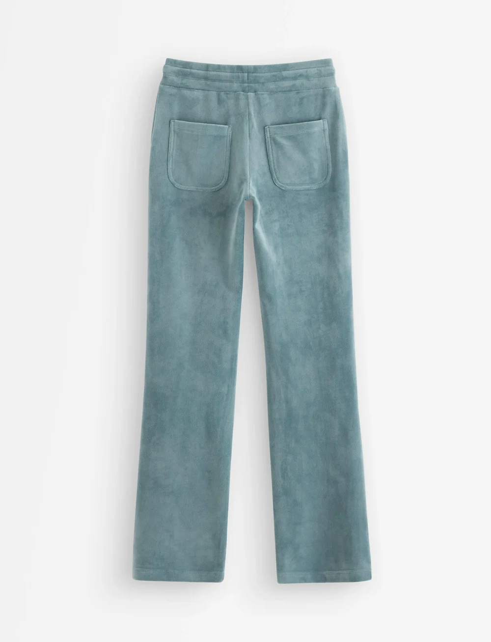 Lindex - Utsvängda byxor i velour - jogginghosen - dusty aqua - 5